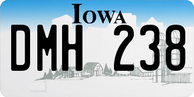 IA license plate DMH238