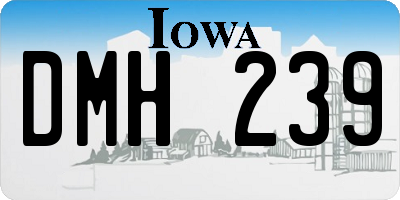 IA license plate DMH239