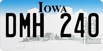 IA license plate DMH240
