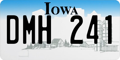 IA license plate DMH241