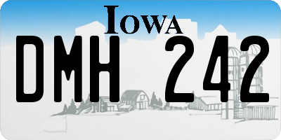 IA license plate DMH242