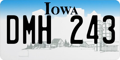 IA license plate DMH243