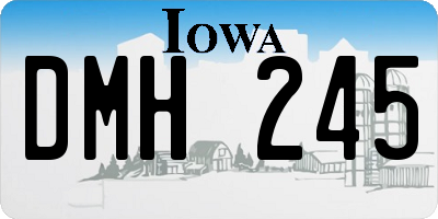 IA license plate DMH245