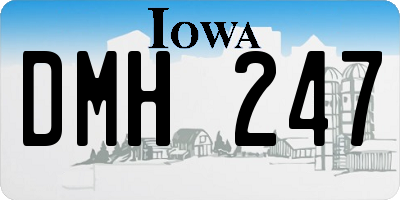 IA license plate DMH247