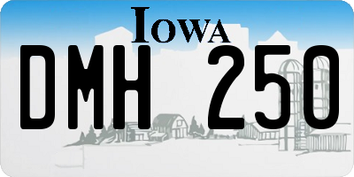 IA license plate DMH250