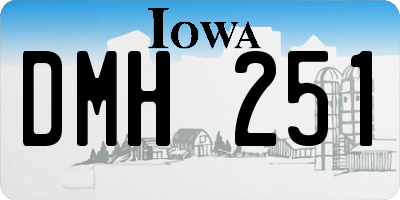 IA license plate DMH251