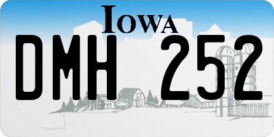IA license plate DMH252