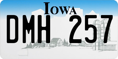 IA license plate DMH257