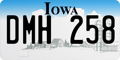 IA license plate DMH258