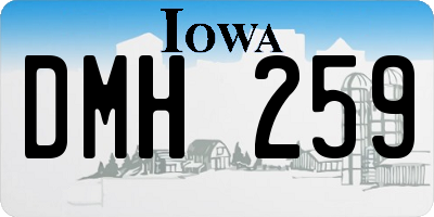 IA license plate DMH259