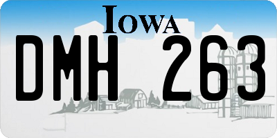 IA license plate DMH263