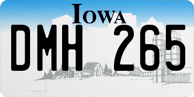 IA license plate DMH265