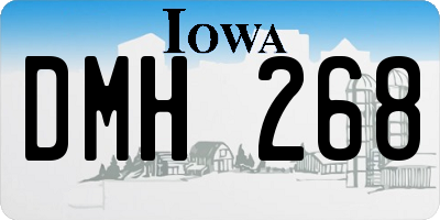 IA license plate DMH268