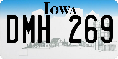 IA license plate DMH269