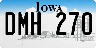 IA license plate DMH270