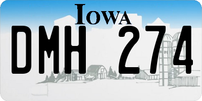 IA license plate DMH274