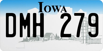 IA license plate DMH279