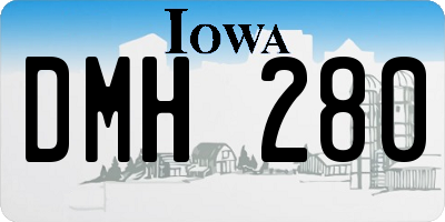 IA license plate DMH280
