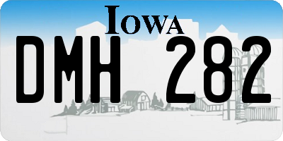 IA license plate DMH282