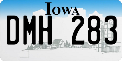 IA license plate DMH283