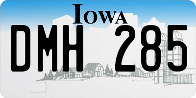 IA license plate DMH285