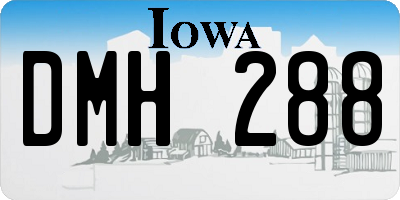IA license plate DMH288
