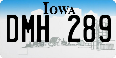 IA license plate DMH289