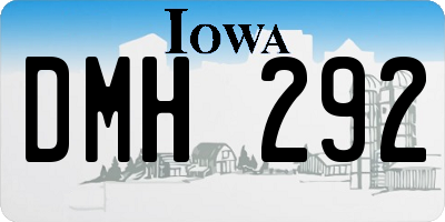 IA license plate DMH292