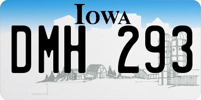 IA license plate DMH293