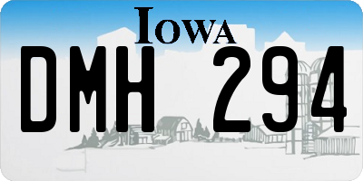 IA license plate DMH294