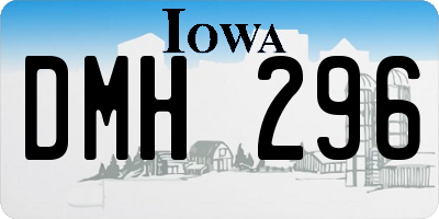 IA license plate DMH296