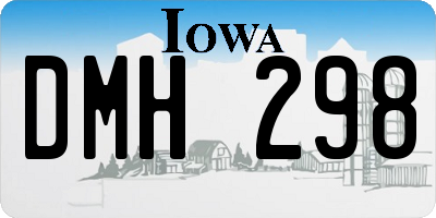 IA license plate DMH298
