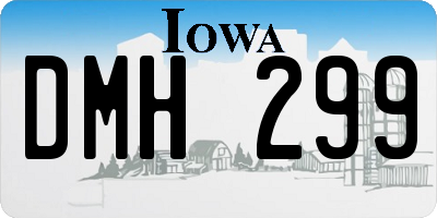 IA license plate DMH299