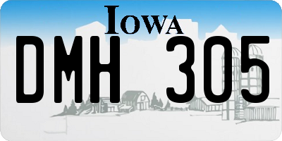 IA license plate DMH305