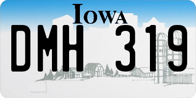 IA license plate DMH319