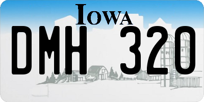 IA license plate DMH320