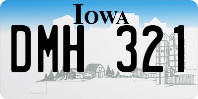IA license plate DMH321