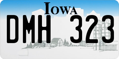 IA license plate DMH323