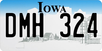 IA license plate DMH324