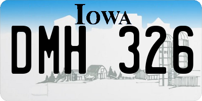 IA license plate DMH326