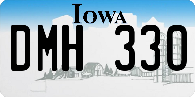 IA license plate DMH330