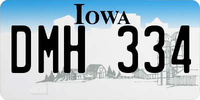 IA license plate DMH334