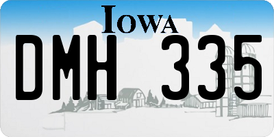 IA license plate DMH335
