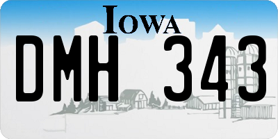 IA license plate DMH343