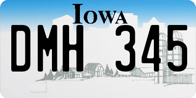 IA license plate DMH345