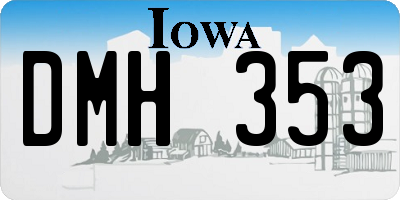 IA license plate DMH353