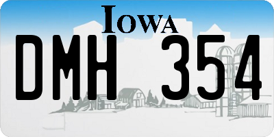 IA license plate DMH354