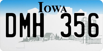 IA license plate DMH356