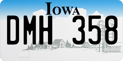 IA license plate DMH358