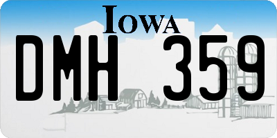 IA license plate DMH359